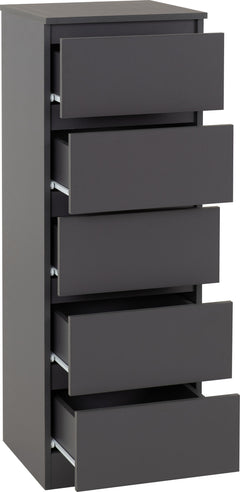 Malvern 5 Drawer Narrow Chest