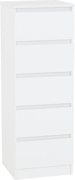 Malvern 5 Drawer Narrow Chest