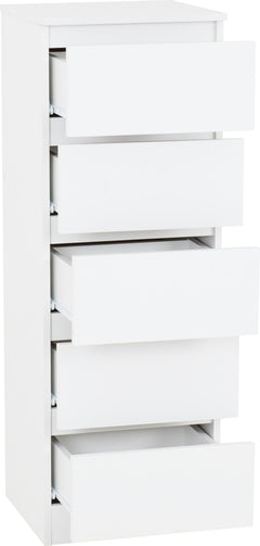 Malvern 5 Drawer Narrow Chest