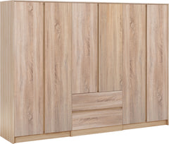 Malvern 6 Door 2 Drawer Wardrobe
