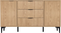Miami 2 Door 3 Drawer Sideboard Oak Effect/Black