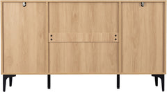 Miami 2 Door 3 Drawer Sideboard Oak Effect/Black
