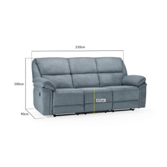 Elio Manual Recliner Fabric Sofa 2-Seater 3-Seater