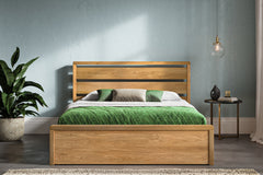 Woodlife Contemporary Solid Oak Wood Ottoman Bed Frame