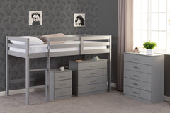 Kids Mid Sleeper Bed Grey