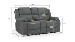 Harald Electric Recliner Fabric Sofa 2-Seater and 3-Seater