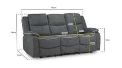 Harald Electric Recliner Fabric Sofa 2-Seater and 3-Seater