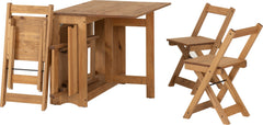 Santos Butterfly Dining Set Natural Wax