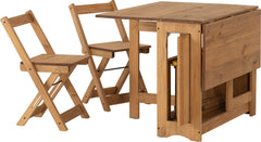 Santos Butterfly Dining Set Natural Wax