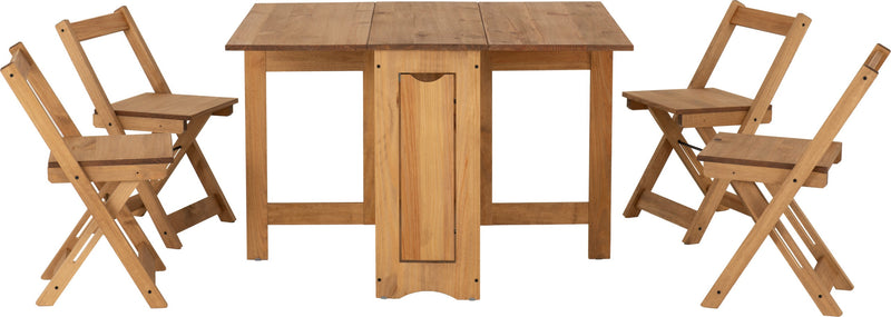 Santos Butterfly Dining Set Natural Wax