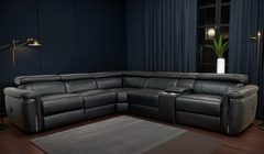 Somerville Electric Recliner Sofa Large Corner Genuine Leather