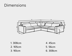 Kiana Modular Sofa Large Corner