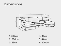 Inga Fullback Sofa U Shape Corner Set