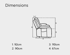 Harald Electric Recliner Sofa Fabric Armchair