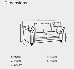 Bella Fullback Sofa 2-Seater and 3-Seater