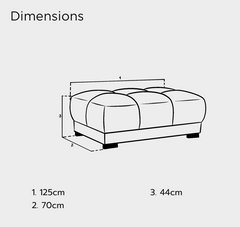 Azzuro Sofa Footstool