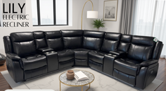 Lily Electric Recliner 5-Seater Corner Sofa Set