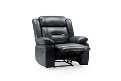 Novie Manual Recliner Sofa Leather Armchair Black OR Grey