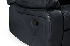 Novie Manual Recliner Sofa Leather Armchair Black OR Grey
