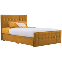 Style Sparkle Hybrid Fabric Bed - Mustard