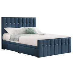 Style Sparkle Hybrid Fabric Bed - Deep Blue