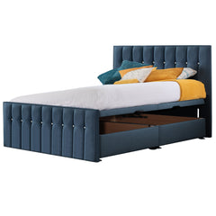 Style Sparkle Hybrid Fabric Bed - Deep Blue