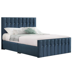 Style Sparkle Hybrid Fabric Bed - Deep Blue