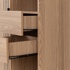 Tessa 1 Door 2 Drawer Bookcase Unit Natural Oak Effect