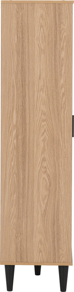 Tessa 1 Door Bookcase Unit Natural Oak Effect