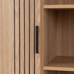 Tessa 1 Door Bookcase Unit Natural Oak Effect