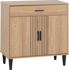 Tessa 2 Door 1 Drawer Sideboard Natural Oak Effect