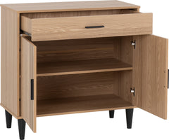 Tessa 2 Door 1 Drawer Sideboard Natural Oak Effect