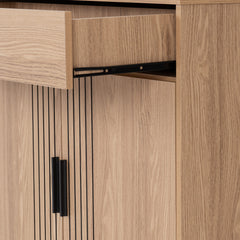 Tessa 2 Door 1 Drawer Sideboard Natural Oak Effect