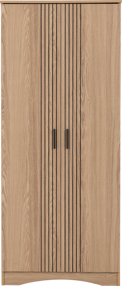 Tessa 2 Door Wardrobe Natural Oak Effect