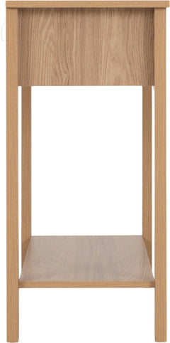 Tessa 2 Drawer Console Table Natural Oak Effect