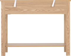 Tessa 2 Drawer Console Table Natural Oak Effect