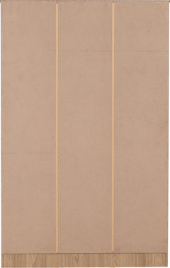 Tessa 3 Door Mirrored Wardrobe Natural Oak Effect