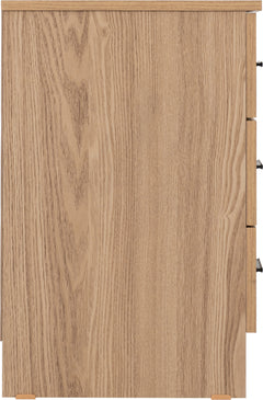 Tessa 3 Drawer Bedside Natural Oak Effect