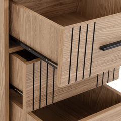 Tessa 3 Drawer Bedside Natural Oak Effect
