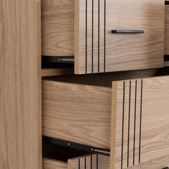 Tessa 3+2 Drawer Chest Natural Oak Effect