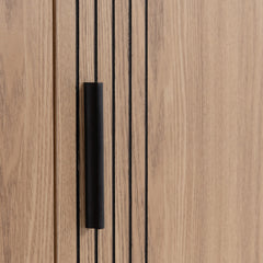 Tessa 4 Door Mirrored Wardrobe Natural Oak Effect