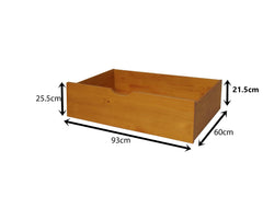 Pine Underbed Storage Trundle Drawers - Pair