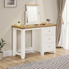 Windsor 3 Drawer Dressing Table & Mirror Natural Oak