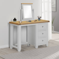 Windsor 3 Drawer Dressing Table & Mirror Natural Oak