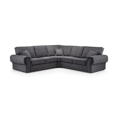 Wilcot Grey Fabric Large Corner Sofa