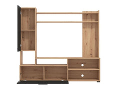 Algarve Artisan Oak Effect And Black TV Entertainment Unit