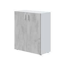 Alonso 2 Door Grey And White Wide Universal Wall Storage Cupboard