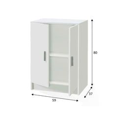 Alonso 2 Door White Universal Storage Cupboard