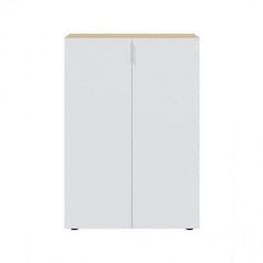 Alvaro White And Oak Effect 30 Pairs Shoe Cupboard Cabinet