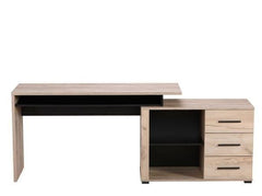 Amag Oak And Black Corner Desk
